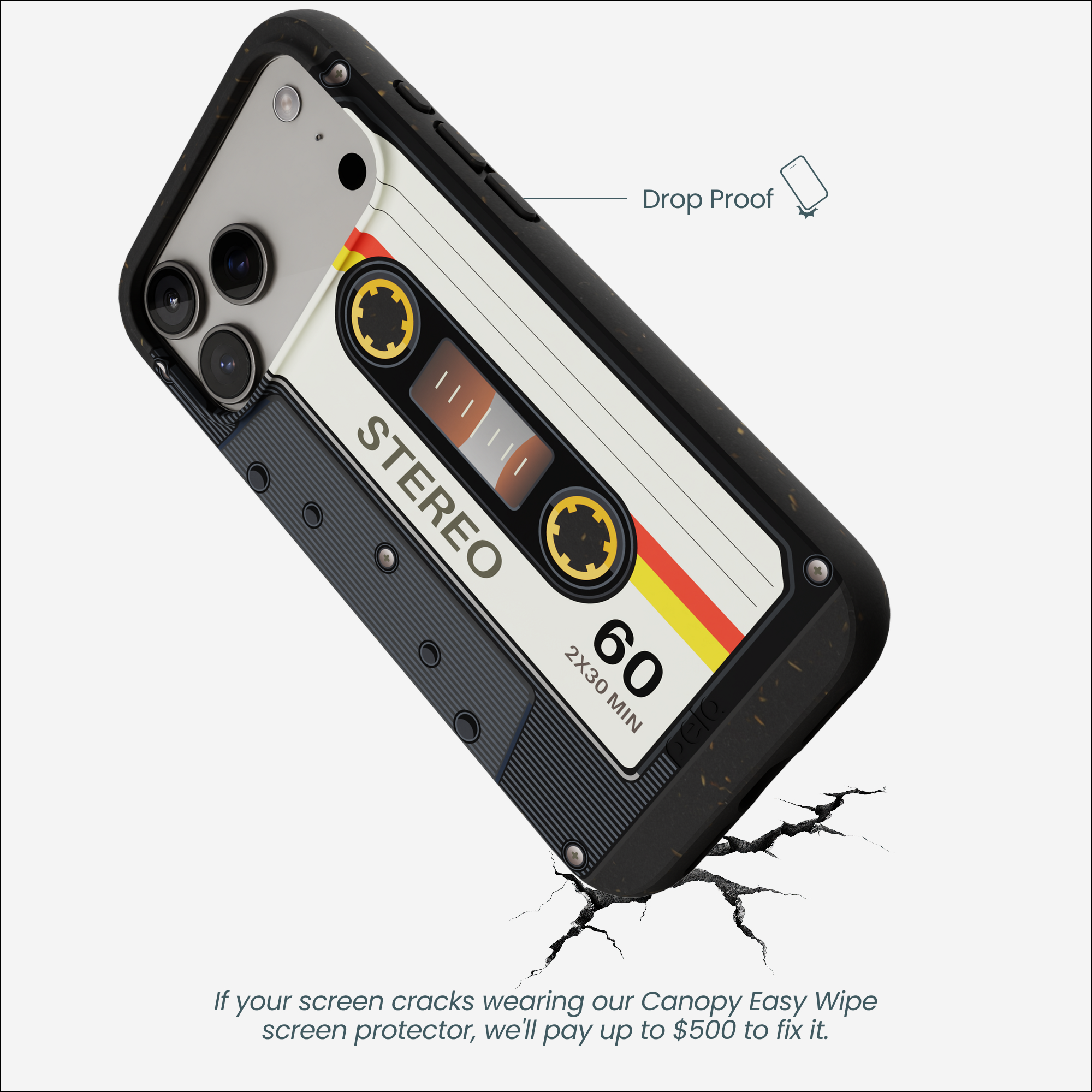 Black Cassette iPhone 17 Pro Max Case