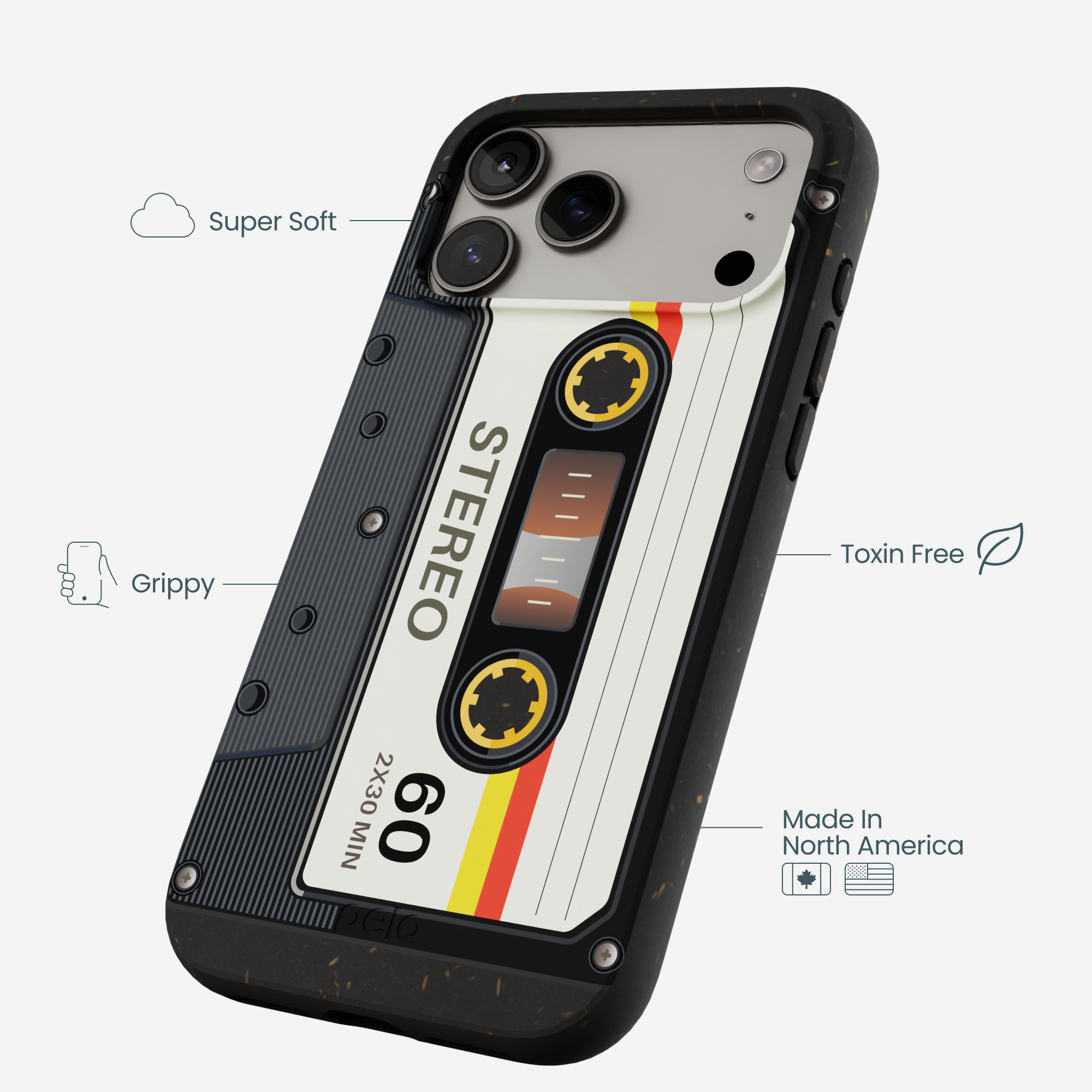 Black Cassette iPhone 17 Pro Max Case