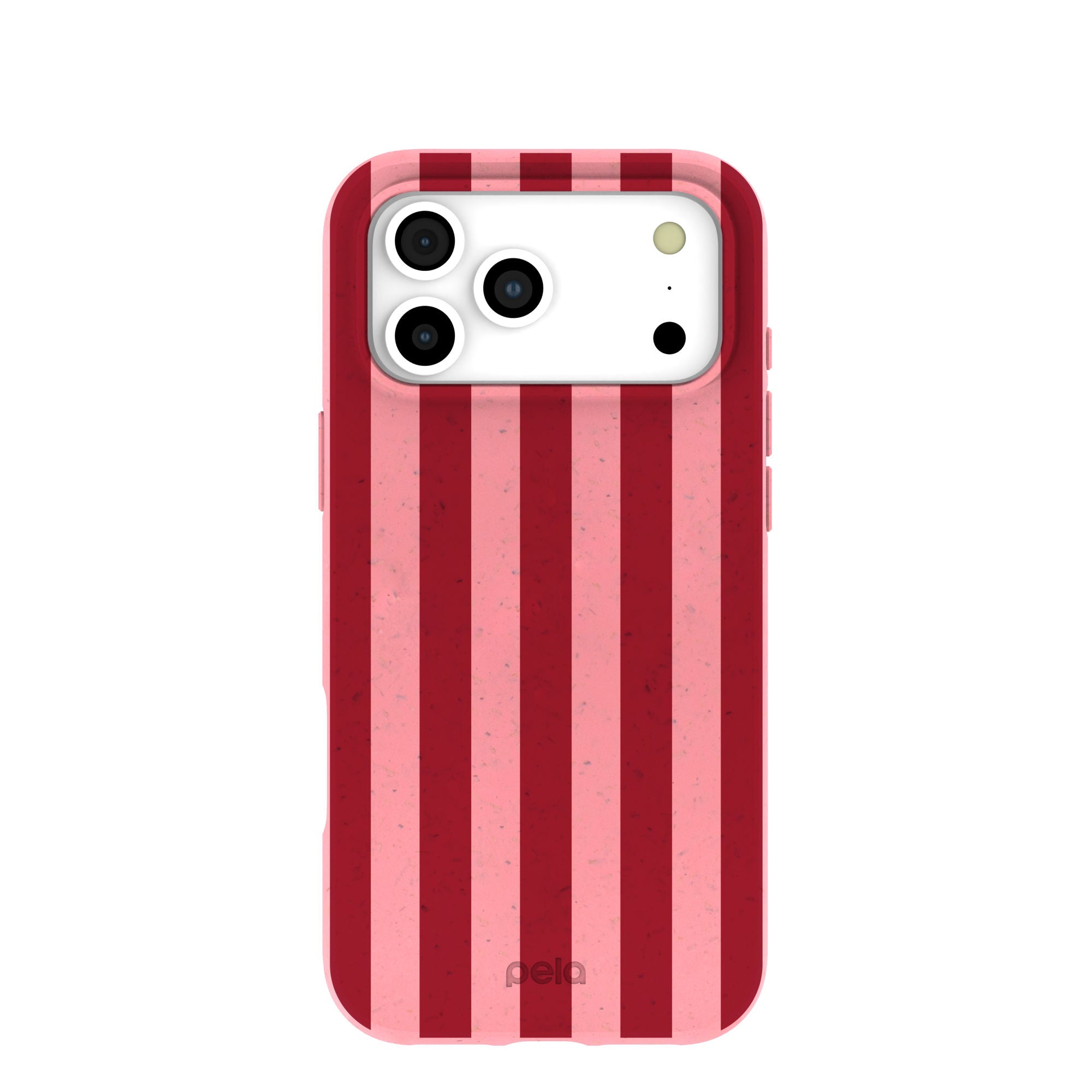 Bubblegum Pink Cherry Stripes iPhone 17 Pro Max Case