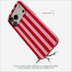 Bubblegum Pink Cherry Stripes iPhone 17 Pro Max Case