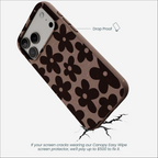 Chocolate Brown Earthy Blooms iPhone 17 Pro Max Case