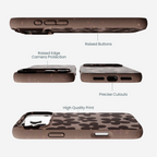 Chocolate Brown Earthy Blooms iPhone 17 Pro Max Case