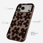 Chocolate Brown Earthy Blooms iPhone 17 Pro Max Case