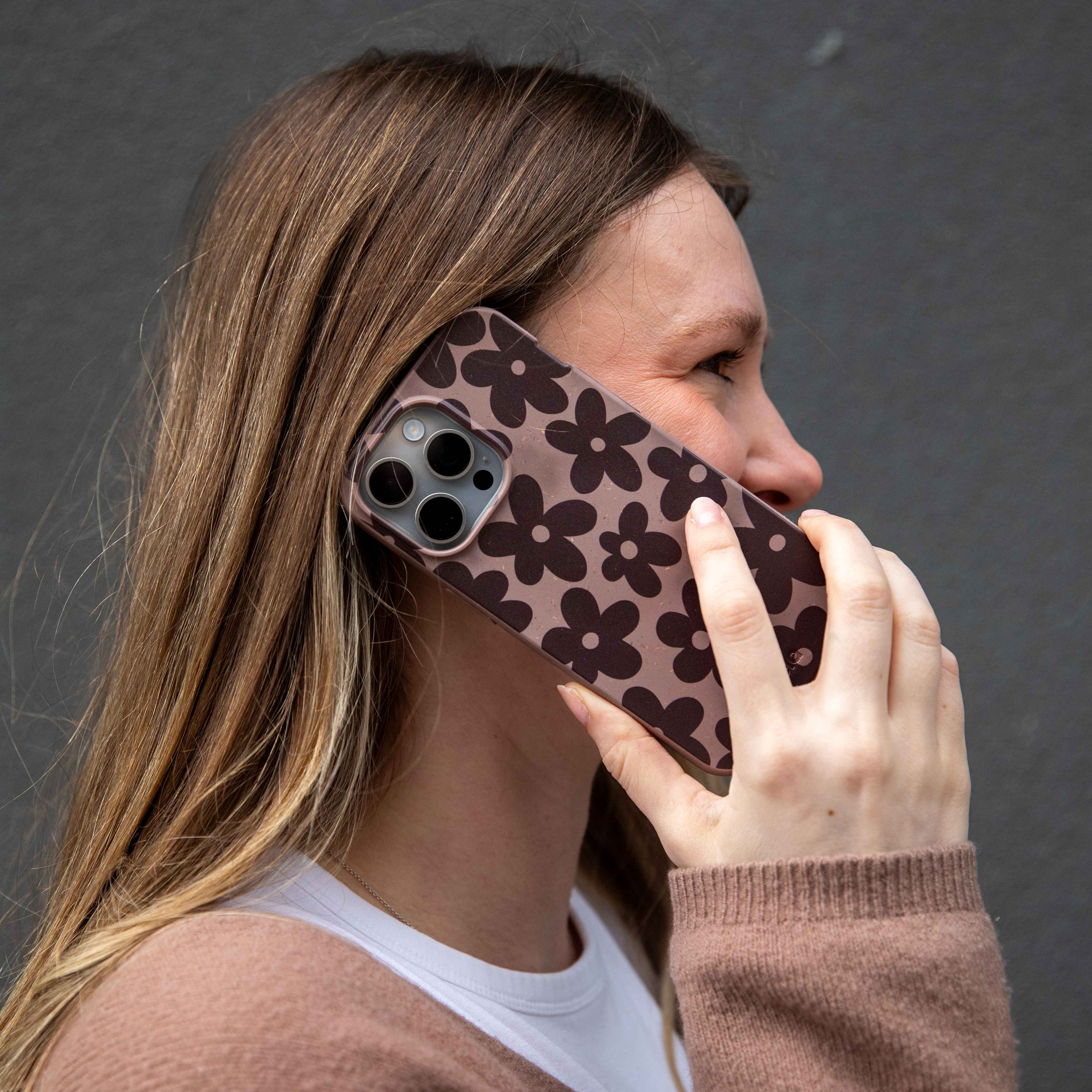 Chocolate Brown Earthy Blooms iPhone 17 Pro Max Case