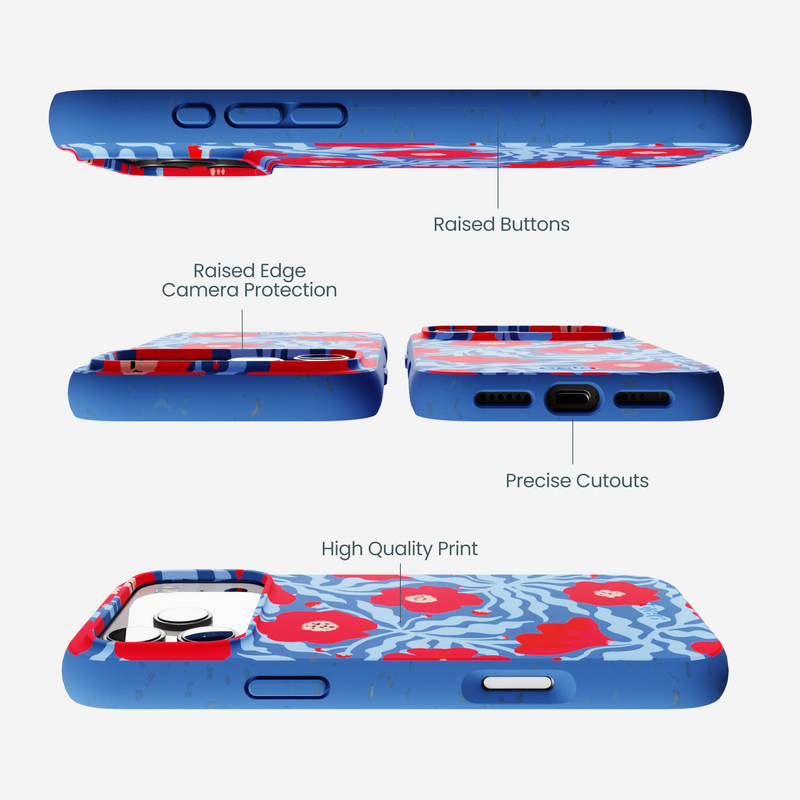 Electric Blue Indigo Ember iPhone 17 Pro Max Case