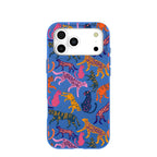 Electric Blue Jungle Cat iPhone 17 Pro Max Case