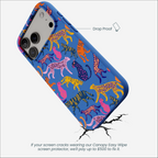 Electric Blue Jungle Cat iPhone 17 Pro Max Case