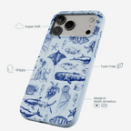 Powder Blue Marine Life iPhone 17 Pro Max Case