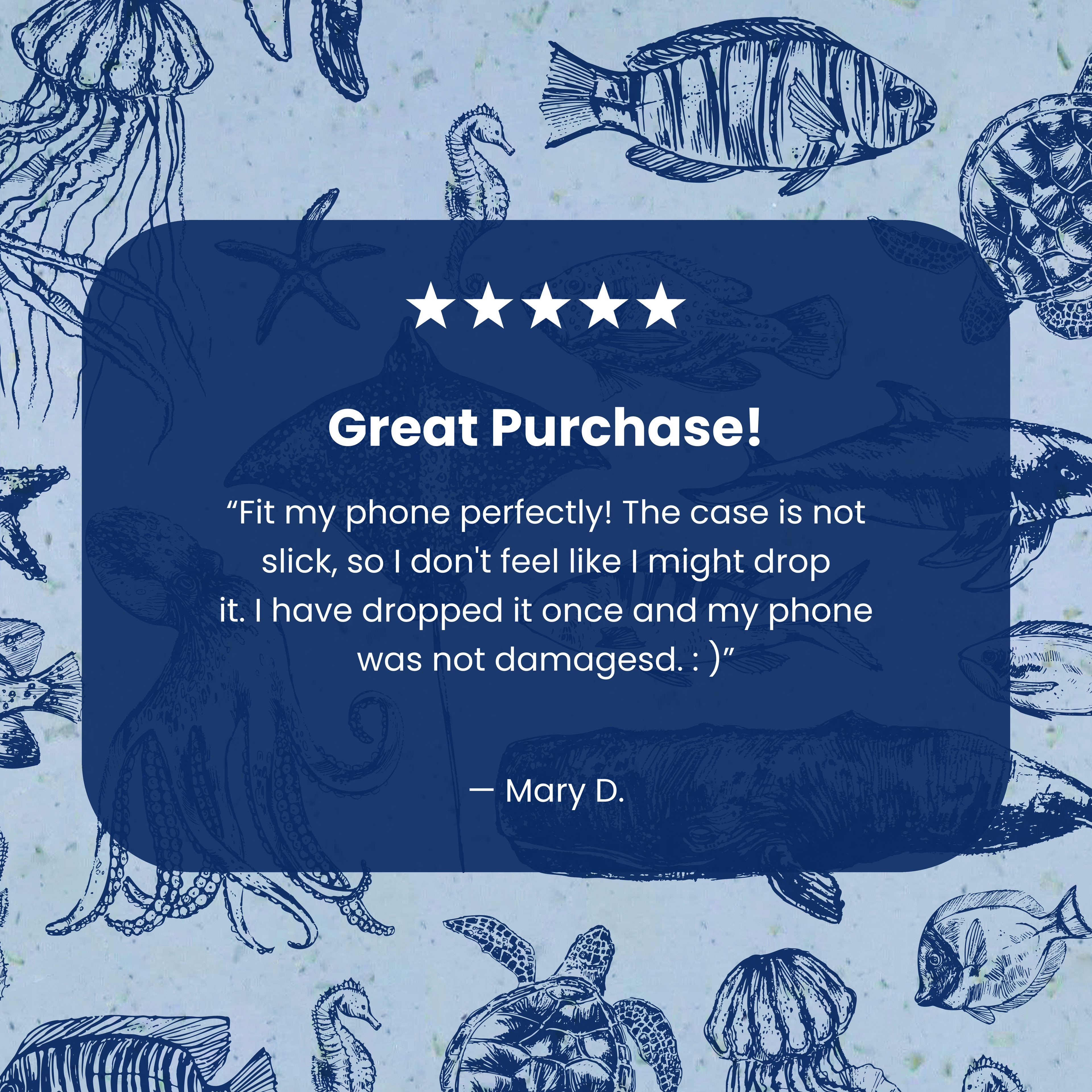 Powder Blue Marine Life iPhone 17 Pro Max Case