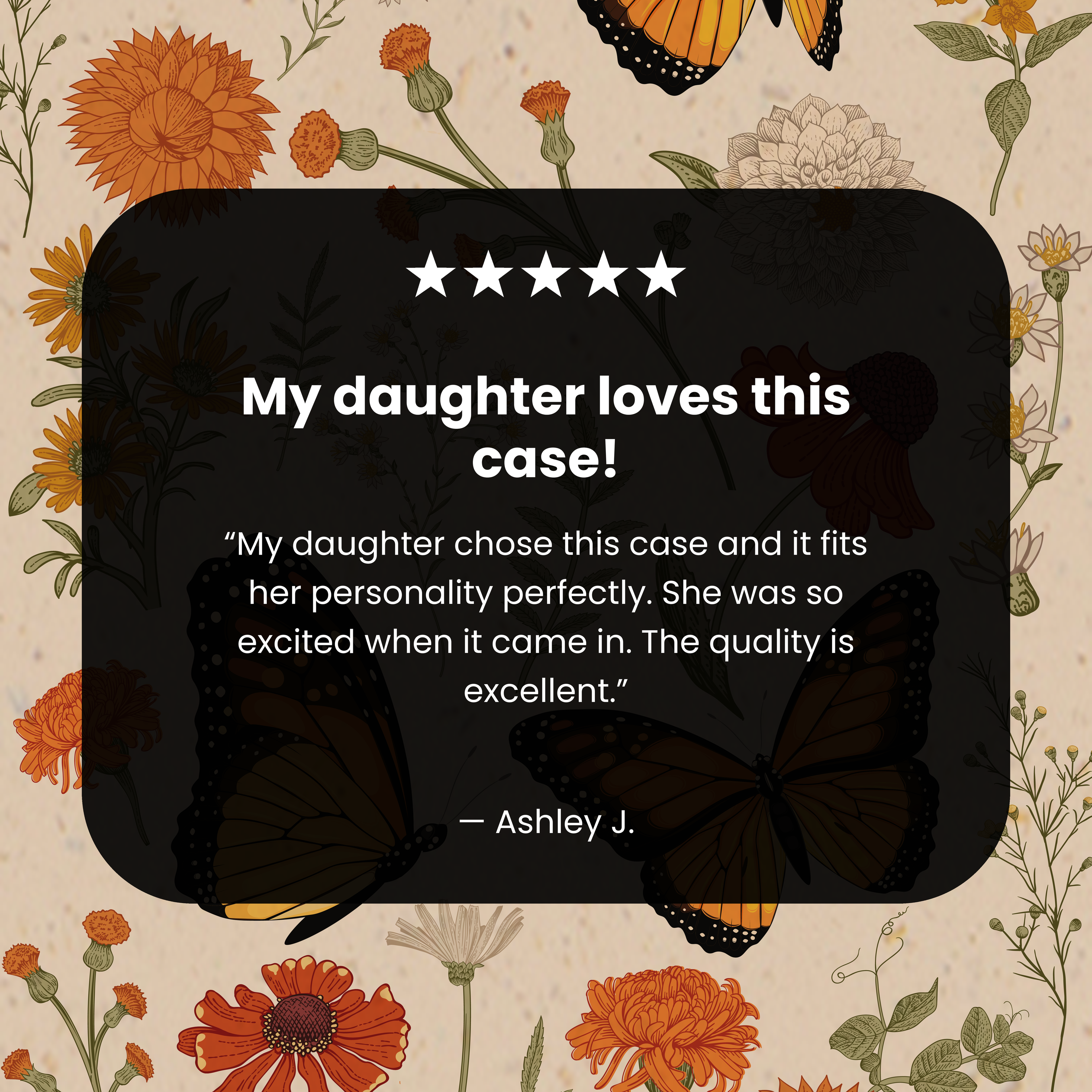 Seashell Monarch Butterfly iPhone 17 Pro Max Case