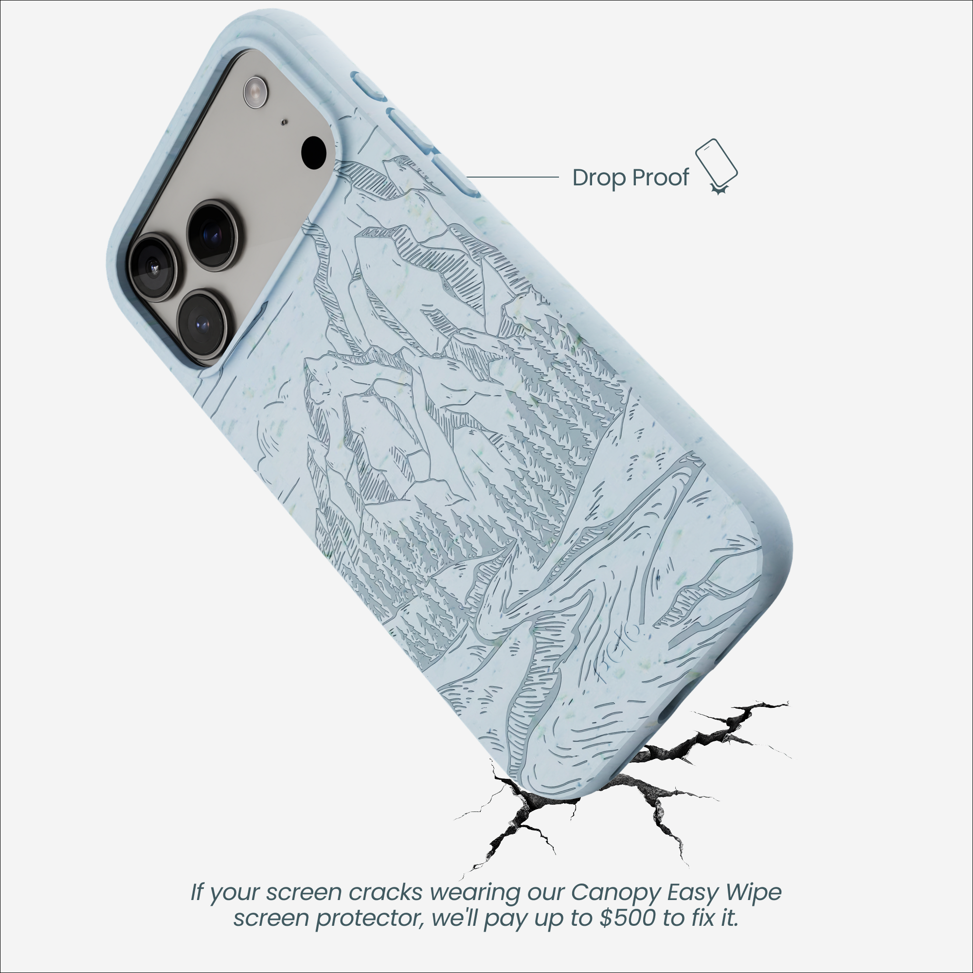 Powder Blue Rockies iPhone 17 Pro Max Case