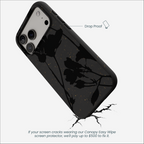 Black Shadow Petals iPhone 17 Pro Max Case