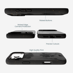 Black Shadow Petals iPhone 17 Pro Max Case