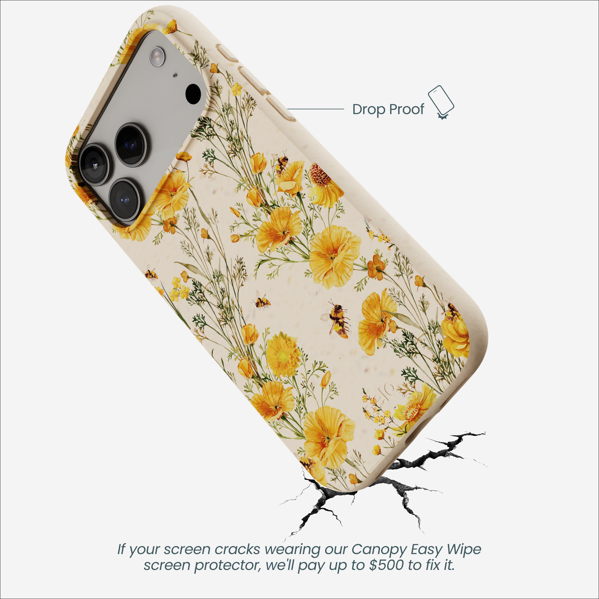 Seashell Vintage Bee iPhone 17 Pro Max Case