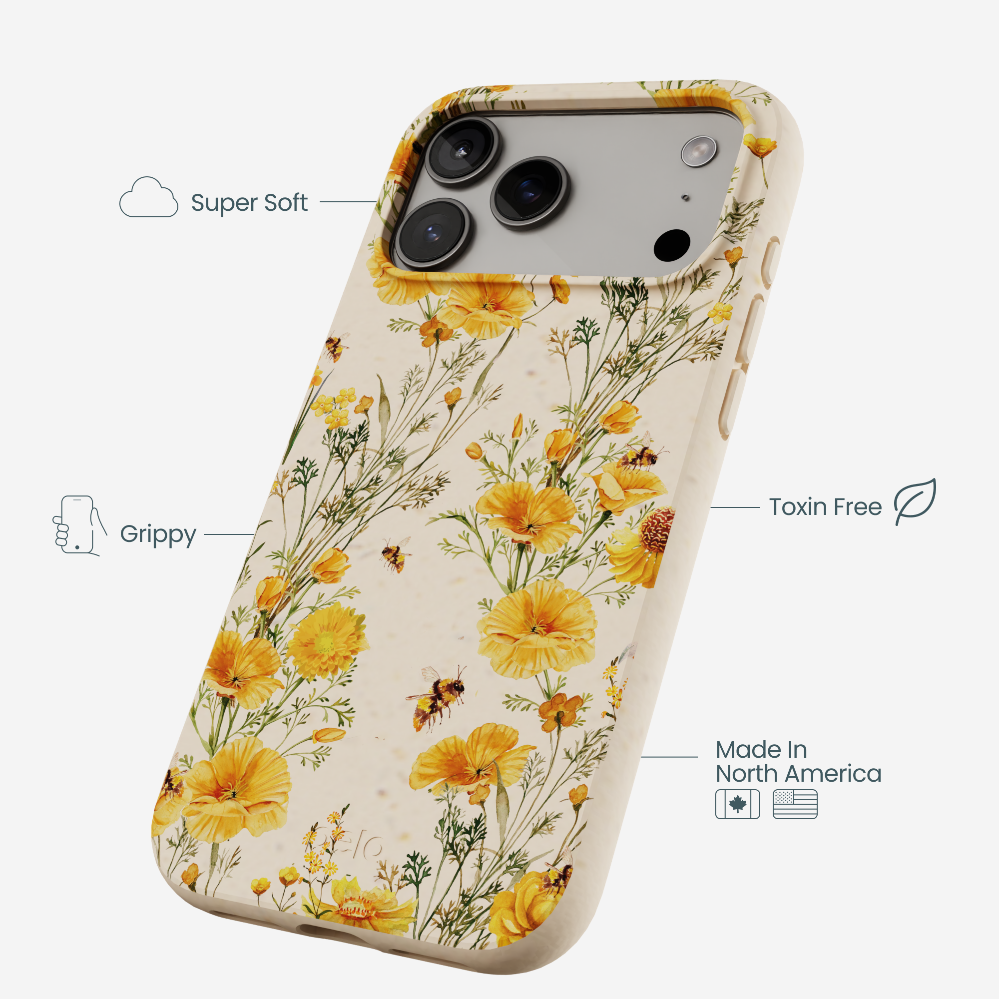 Seashell Vintage Bee iPhone 17 Pro Max Case