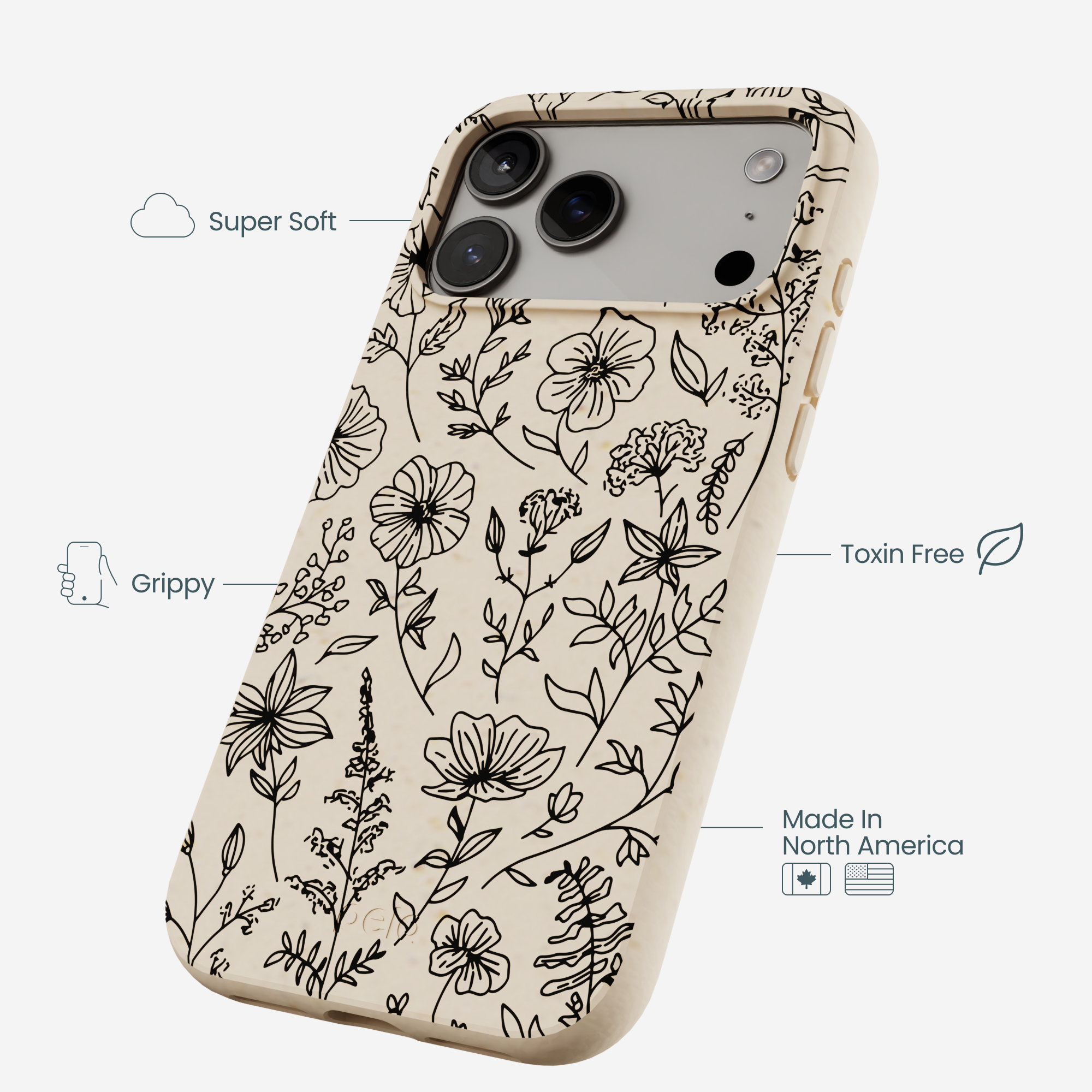 Seashell Wild Flower iPhone 17 Pro Max Case